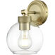 Jonatan Indoor Wall Sconce Wall Light in Vintage Brass